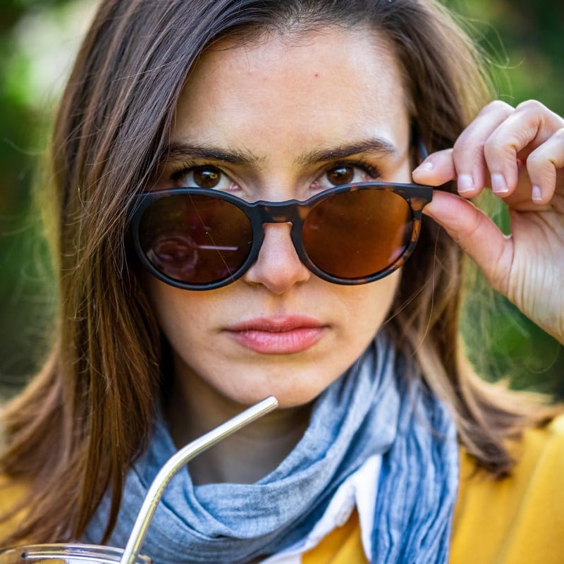 Goodr Nine Dollar Pour Over Polarized Round Sunglasses, Small Sized (Circle G), Brown Translucent Frames with Brown Non-Reflective Glare Reducing Lens, UV400 Protection, No Slip, No Bounce - Image 4